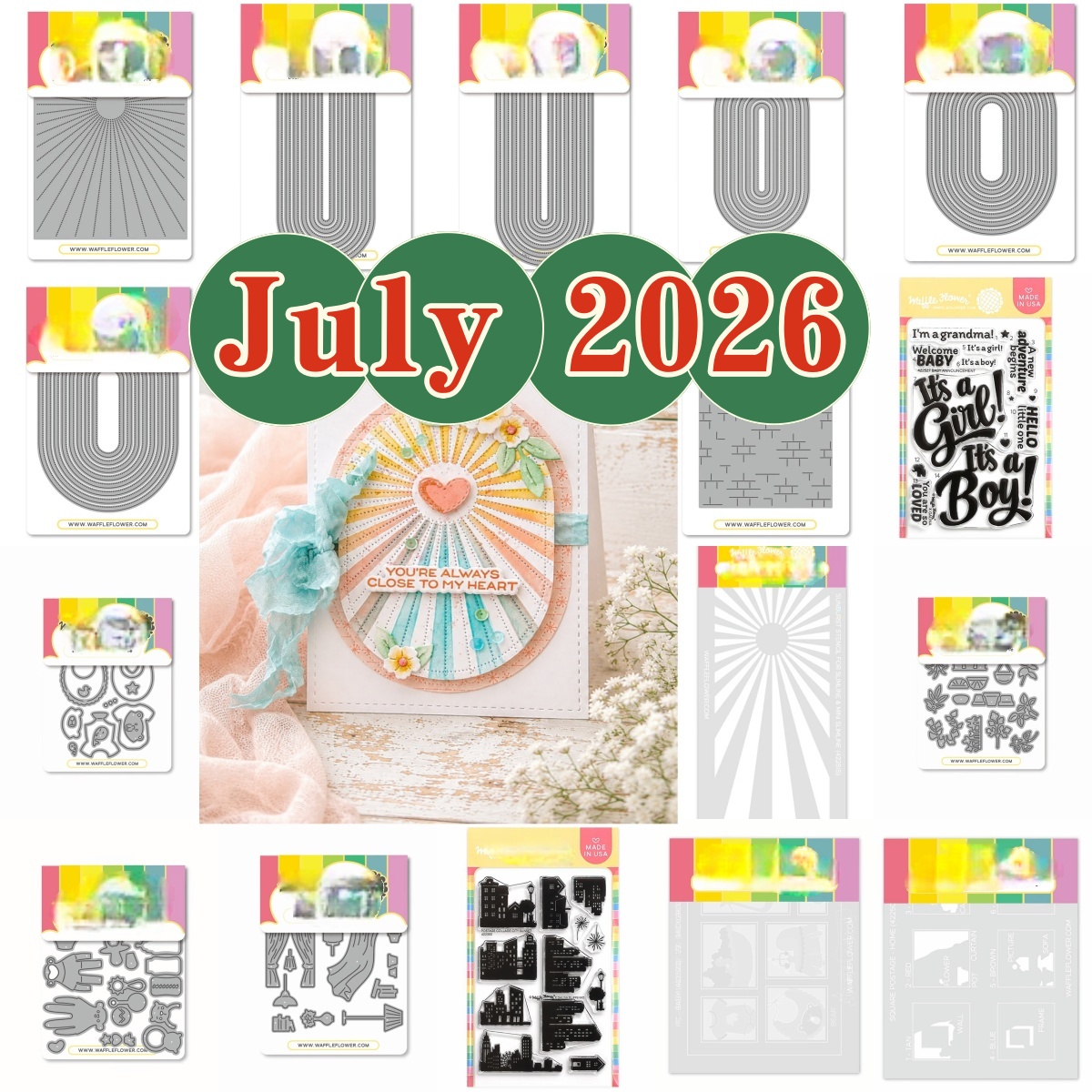 Baby Clothing Bag - Temmuz 2026 Windows Postage Collage Uzatılmış