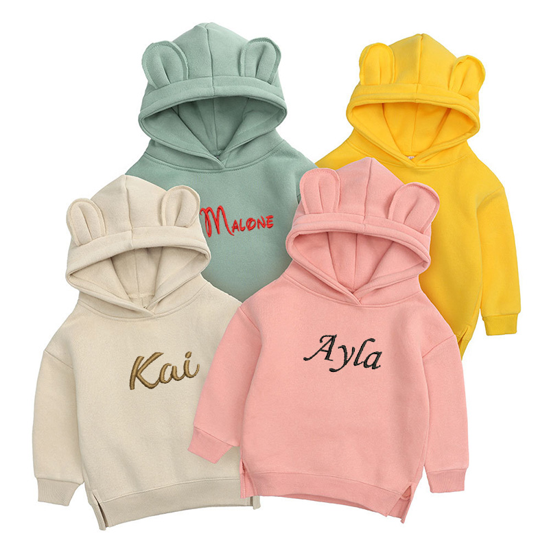 Baby Clothing Name - Kişiselleştirilmiş nakış çocuk ayı Hoodie özel