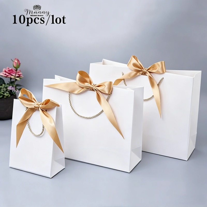 Baby Clothing Clearance - 10 adet Hediye Çantası Kağıt Kurdeleli