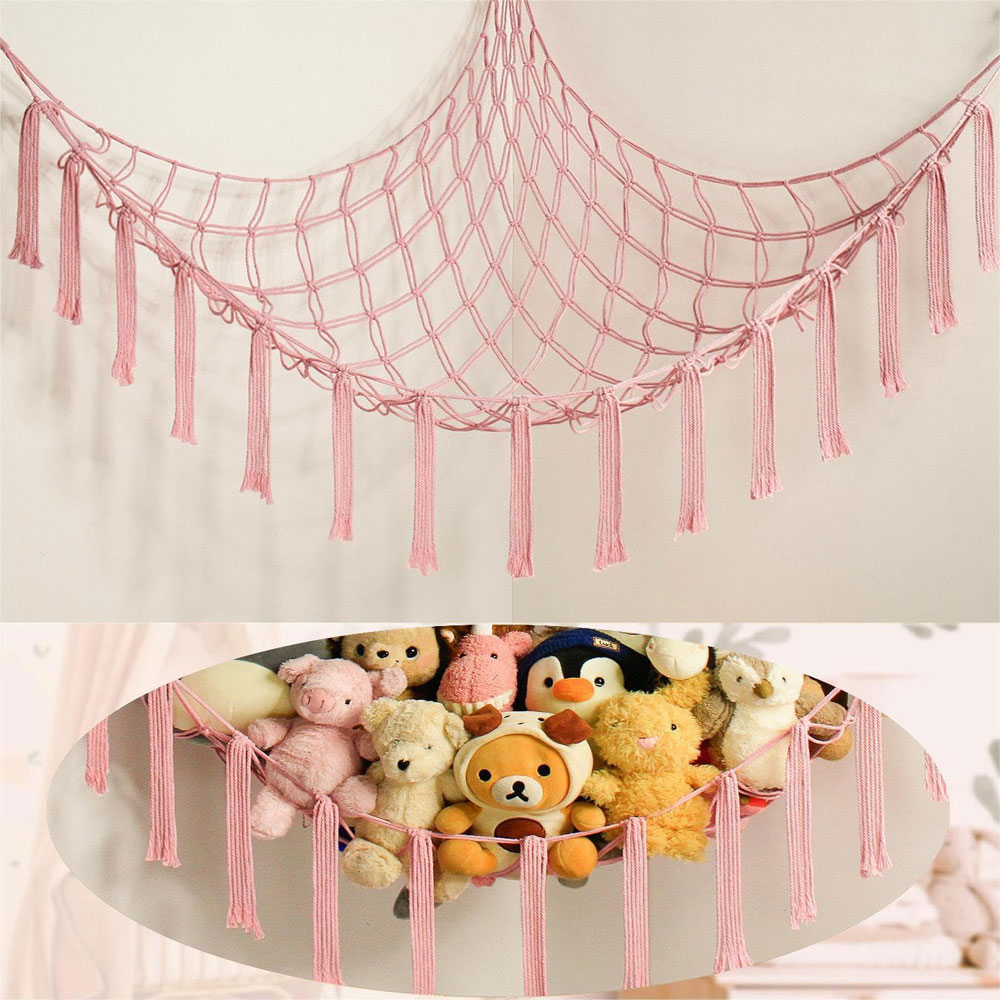 Baby Clothing Organizer - Pamuklu Oyuncak Hamakları Duvar Köşesi Asılı