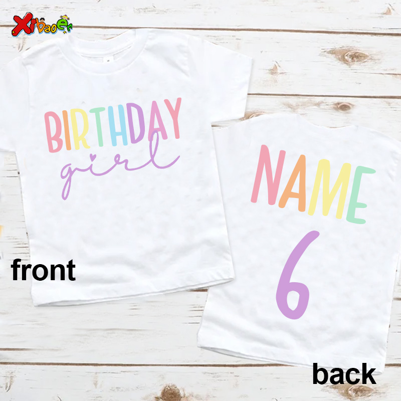 Baby Clothing Name - Doğum günü Kız T Gömlek Parti